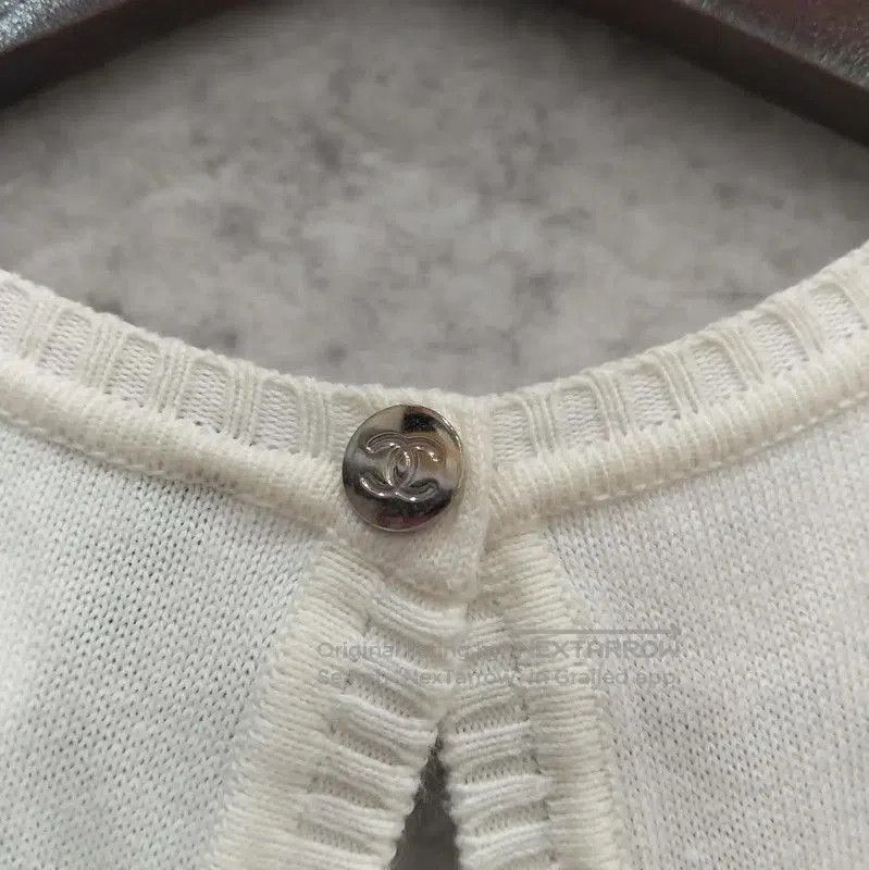 Chanel Chanel Summer Beige Cotton Sleeveless T-shirt . Size L / US 10 / IT 46 - 4 Thumbnail