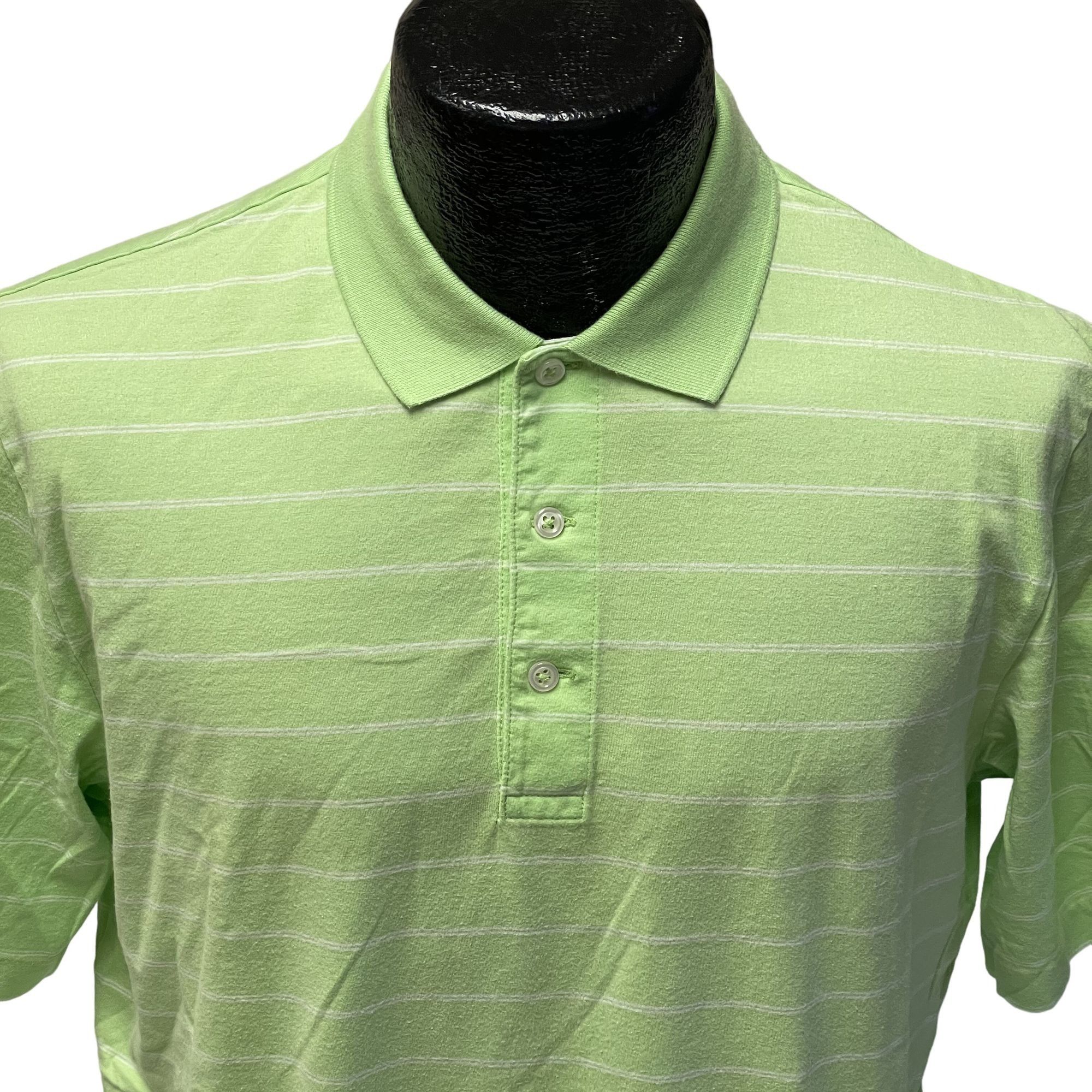 Ralph Lauren Ralph Lauren NEON LIME Stripe PIMA Cotton POLO Golf Shirt Size US M / EU 48-50 / 2 - 2 Thumbnail