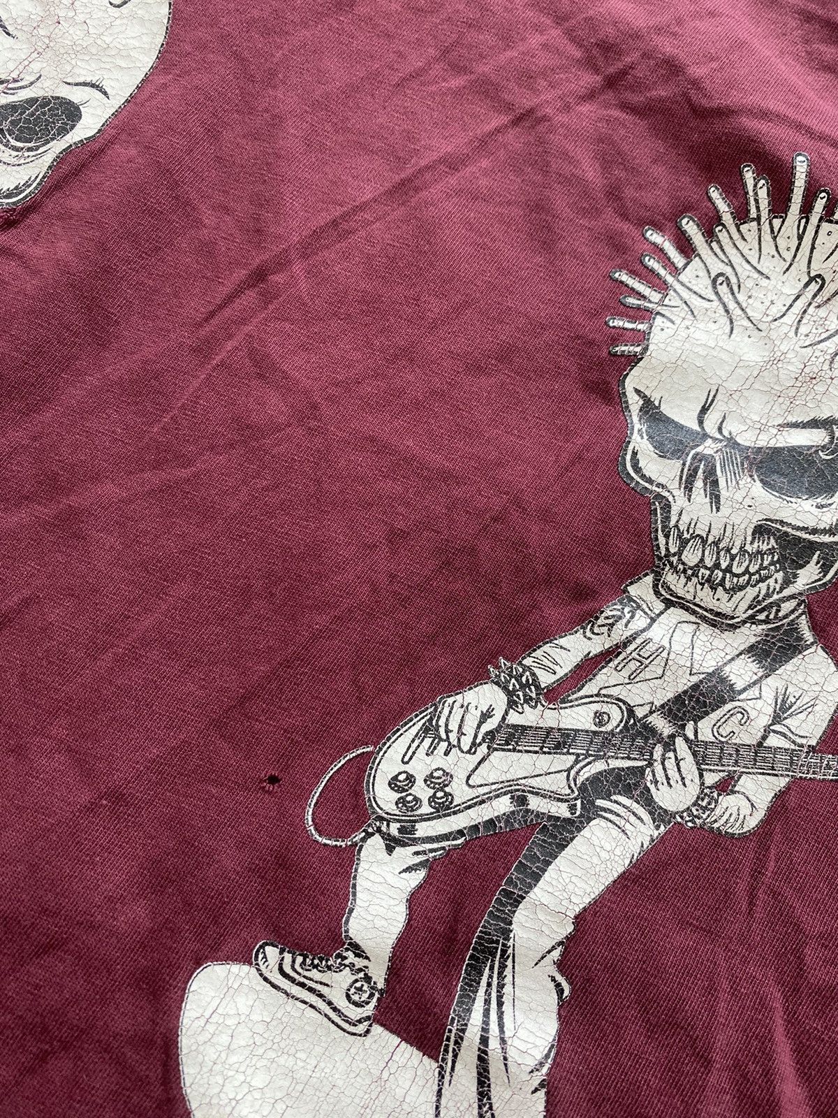 Band Tees × Vintage VINTAGE Y2K AMAZING FADED DEATH SKULL ROCK T SHIRT Size US M / EU 48-50 / 2 - 5 Thumbnail