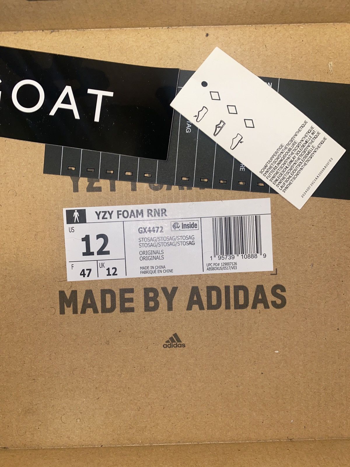 Adidas × Yeezy Yeezy Foam Runner Stone Age Size US 12 / EU 45 - 10 Thumbnail