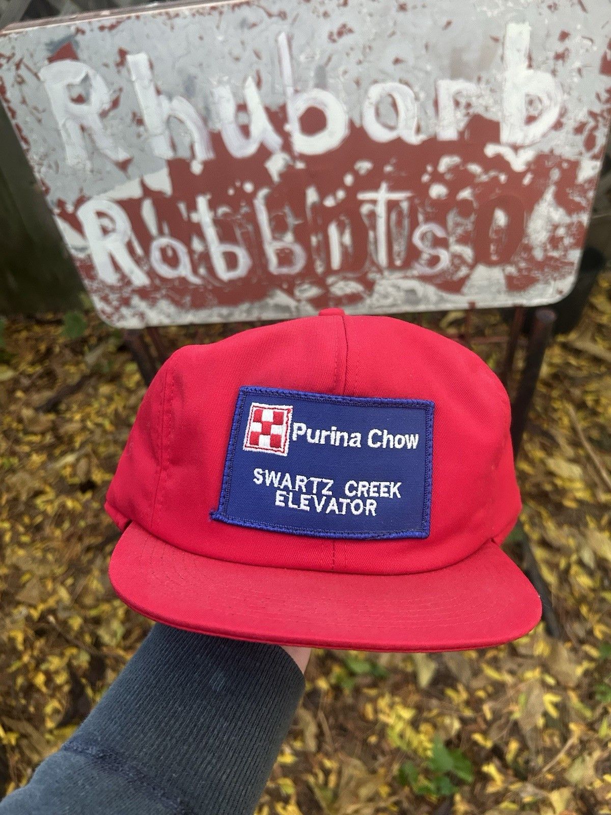 Vintage trapper hat flap k products purina chow patch Michigan USA Size ONE SIZE - 2 Thumbnail