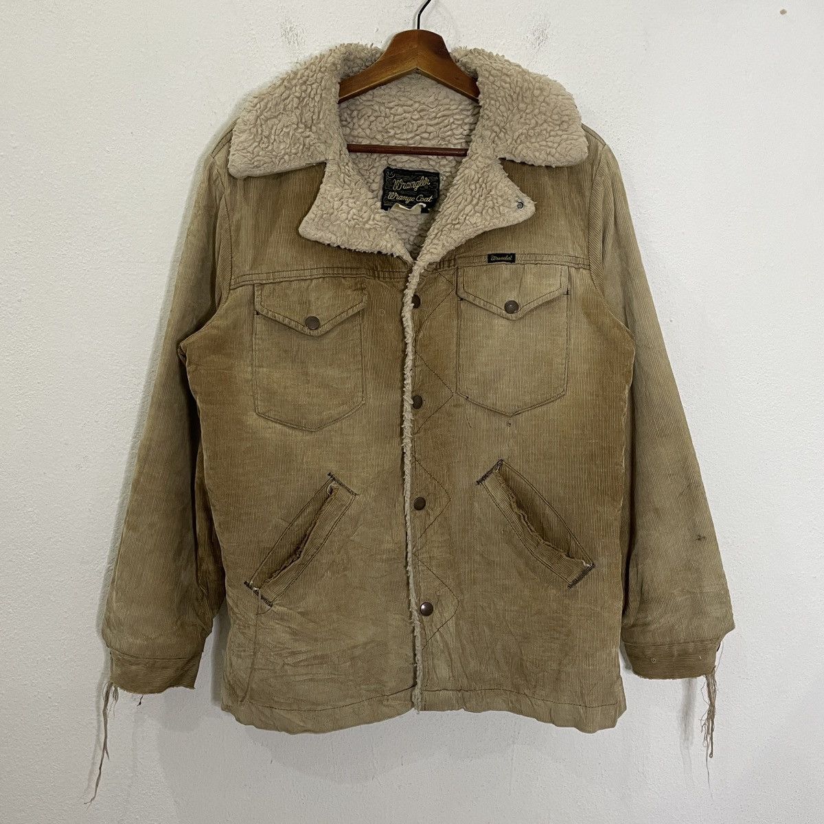 Wrangler Vintage 80s Wrangler Wrang Coat Jacket Size US L / EU 52-54 / 3 - 1 Thumbnail