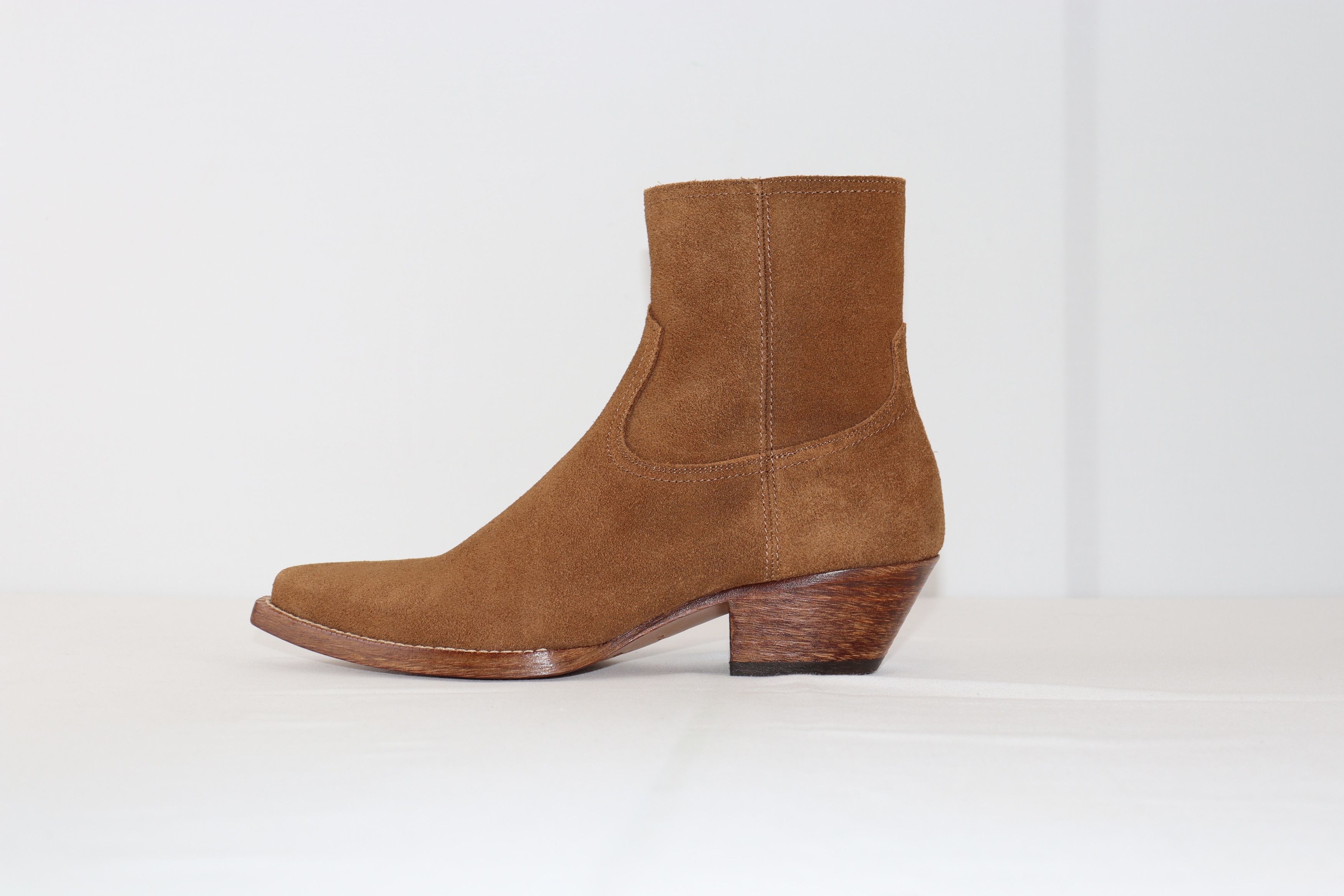 image of Saint Laurent Paris O1Rshd1 Lukas 40 Zip Boots In Noisette, Men's (Size 8)