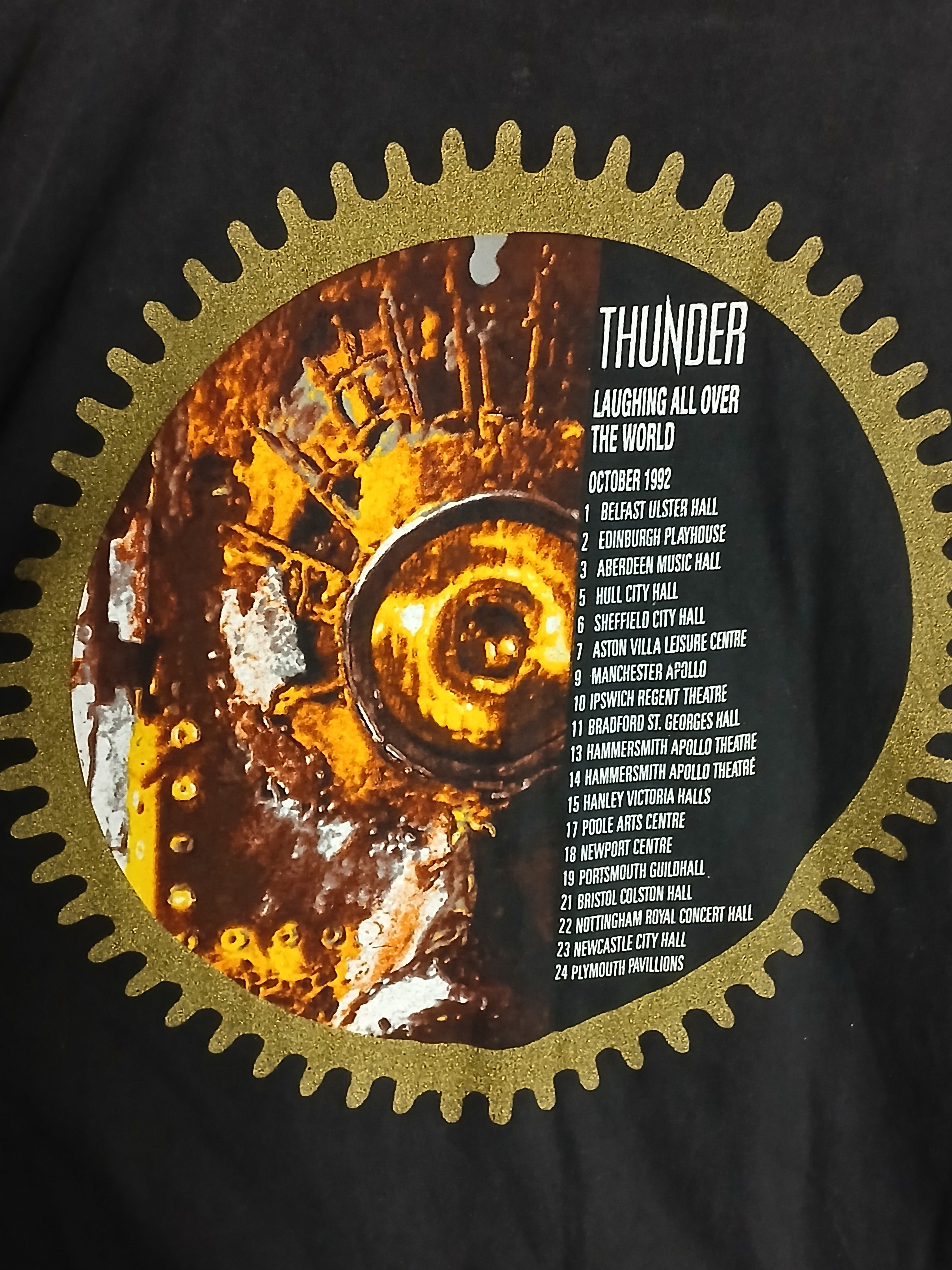 Vintage Vintage 1992 Thunder Laughing All Over The World T-Shirt Size US XL / EU 56 / 4 - 4 Thumbnail