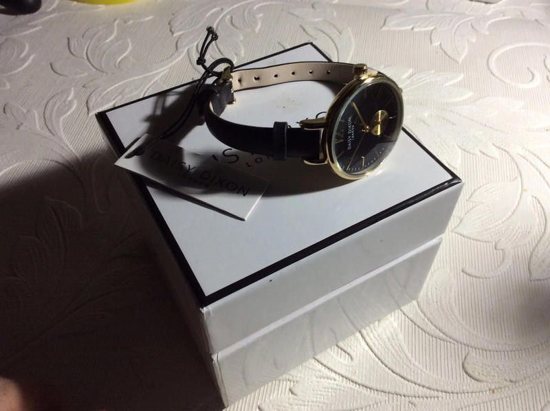 Designer Daisy Dixon black dial black leather strap watch Size ONE SIZE - 11 Thumbnail