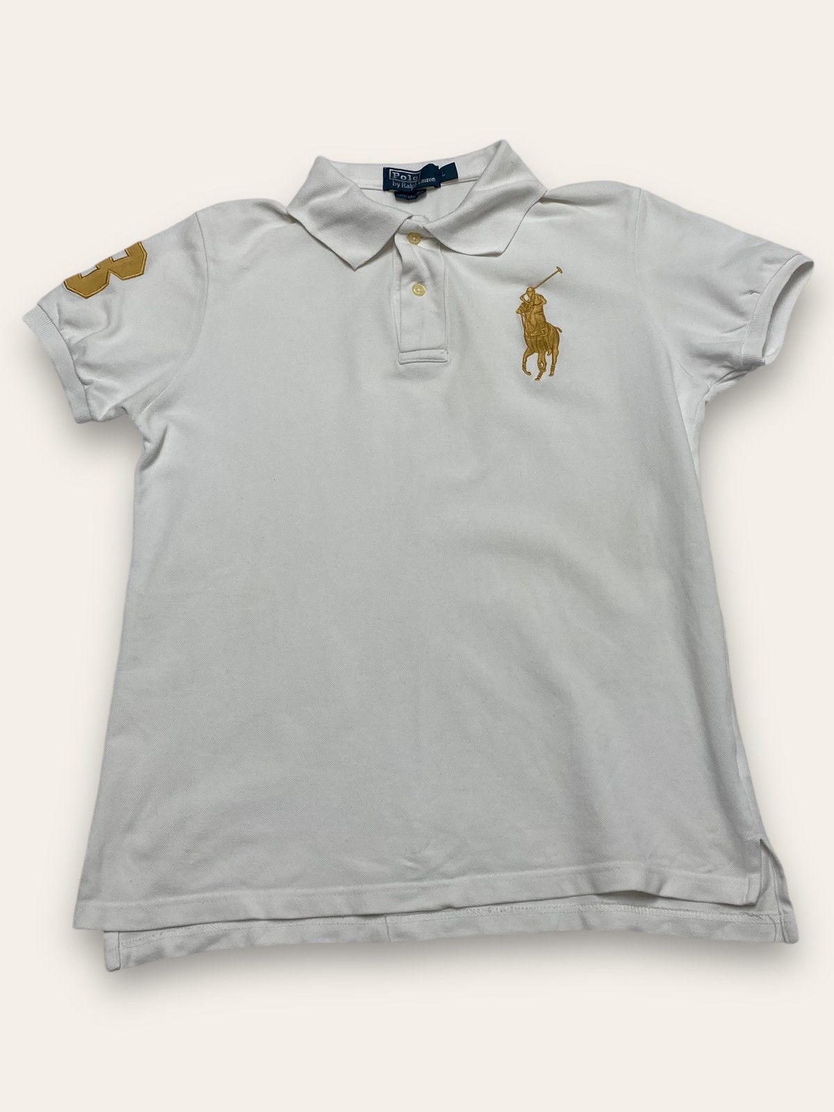 Polo Ralph Lauren × Vintage Vintage POLO RALPH LAUREN Chief Keef Golden Logo Polo Shirt Size US M / EU 48-50 / 2 - 1 Thumbnail