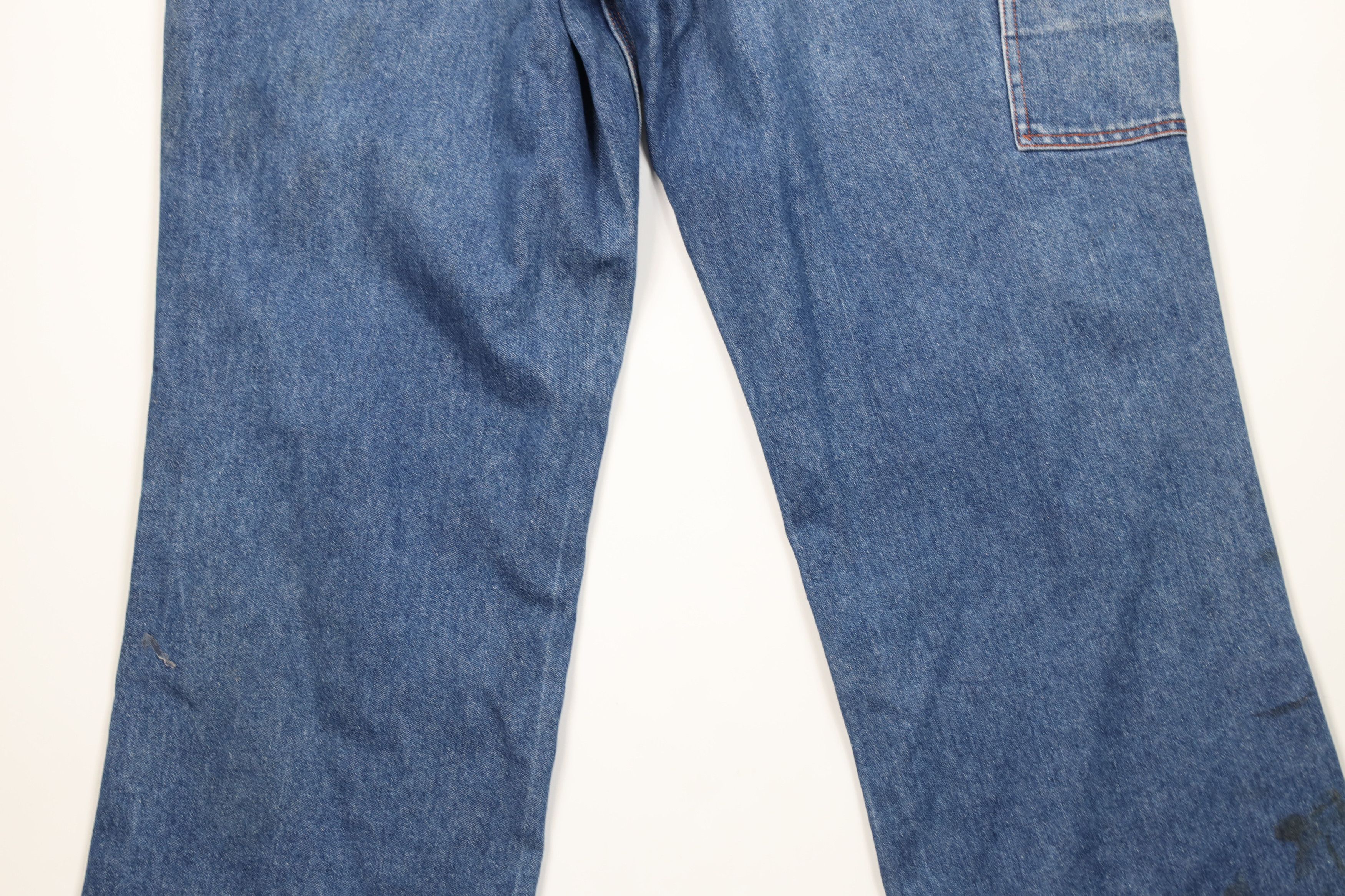 Big Mac Vintage 90s Big Mac Wide Leg Dungaree Denim Jeans Workwear Size US 40 / EU 56 - 13 Thumbnail