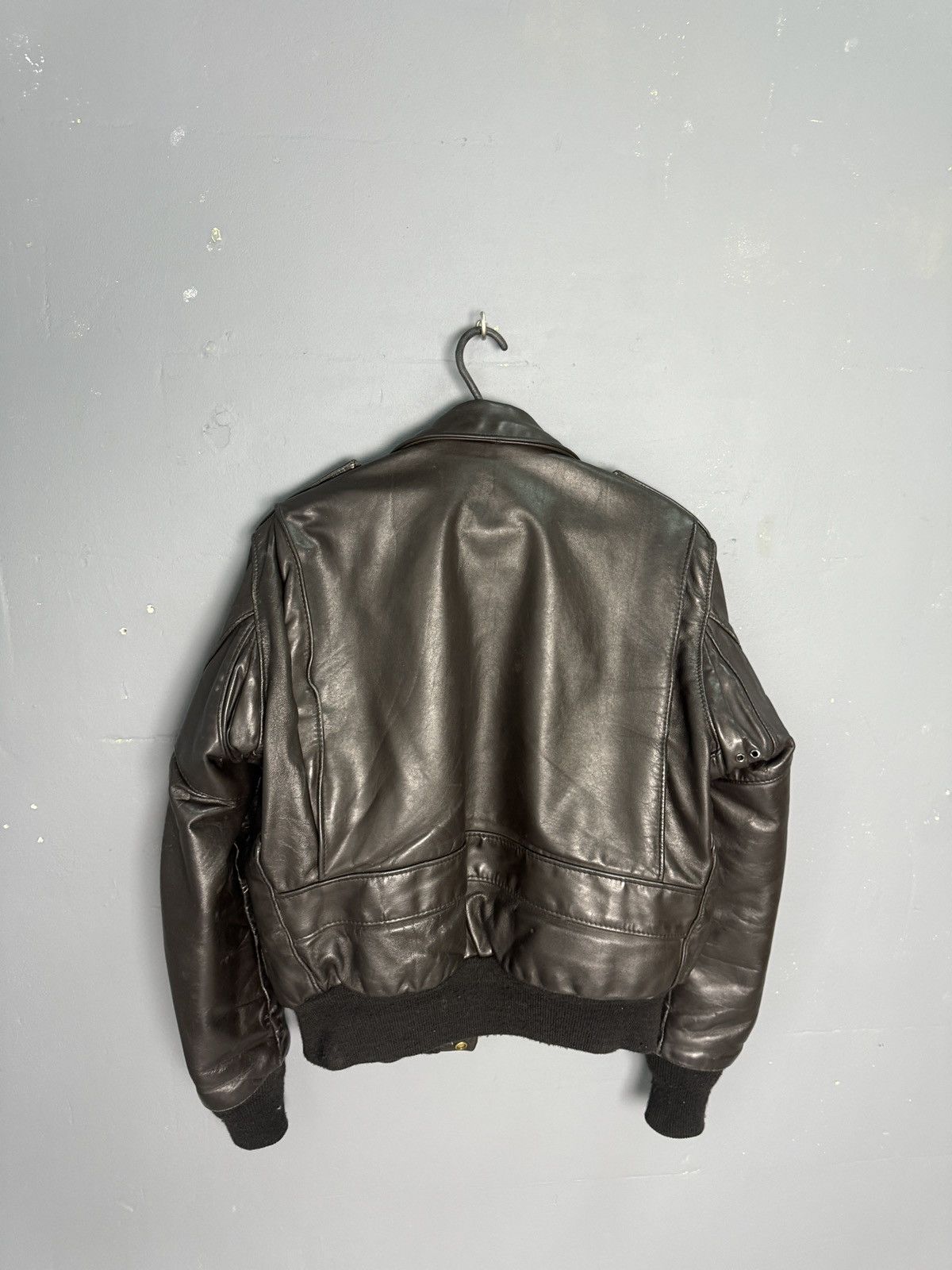 Schott 70-x Schott Distressed Leather Jacket Bomber Brown Aviator Size US M / EU 48-50 / 2 - 19 Thumbnail