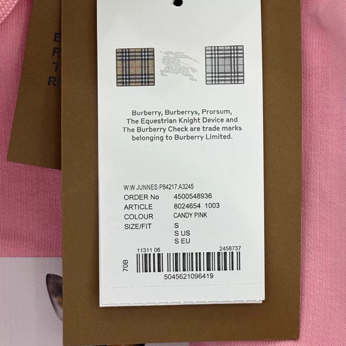 Burberry Burberry Pink Deer Hoodie S with Tags Size S / US 4 / IT 40 - 8 Thumbnail