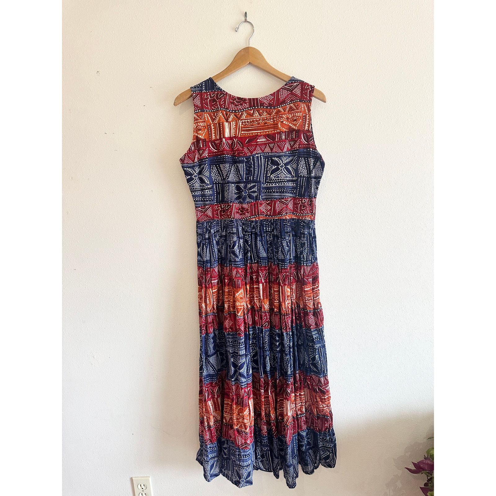 Vintage 90’s No Boundaries Boho Cotton Midi Dress Size L / US 10 / IT 46 - 8 Thumbnail
