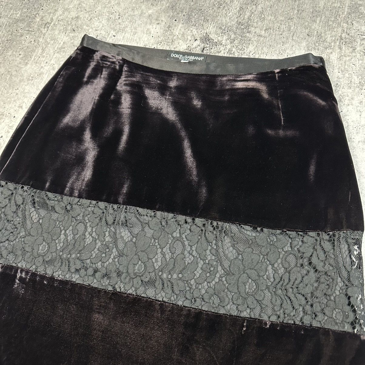 Dolce & Gabbana Dolce Gabbana Velvet Mid-length Skirt Dark Purple Size 30" / US 8 / IT 44 - 2 Thumbnail