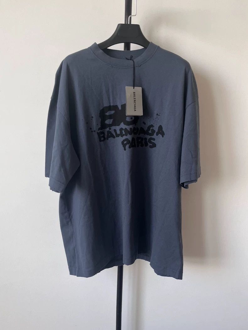 Balenciaga Hand Drawn BB Icon Short Sleeve T-Shirt - dmc