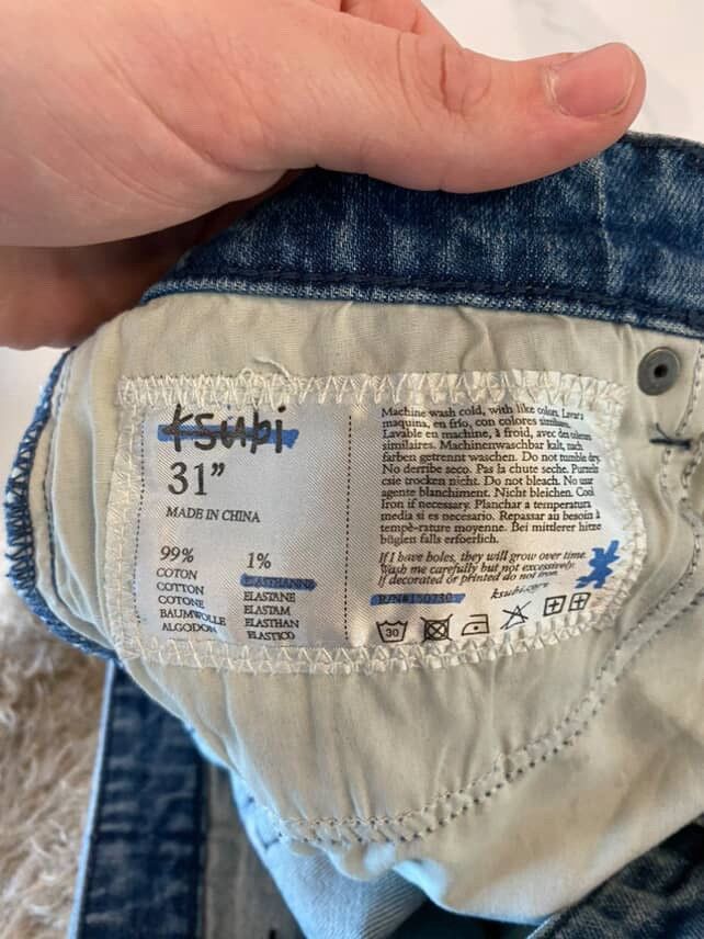 Ksubi Ksubi Blue Washed Zipper Denim Size US 31 - 5 Thumbnail