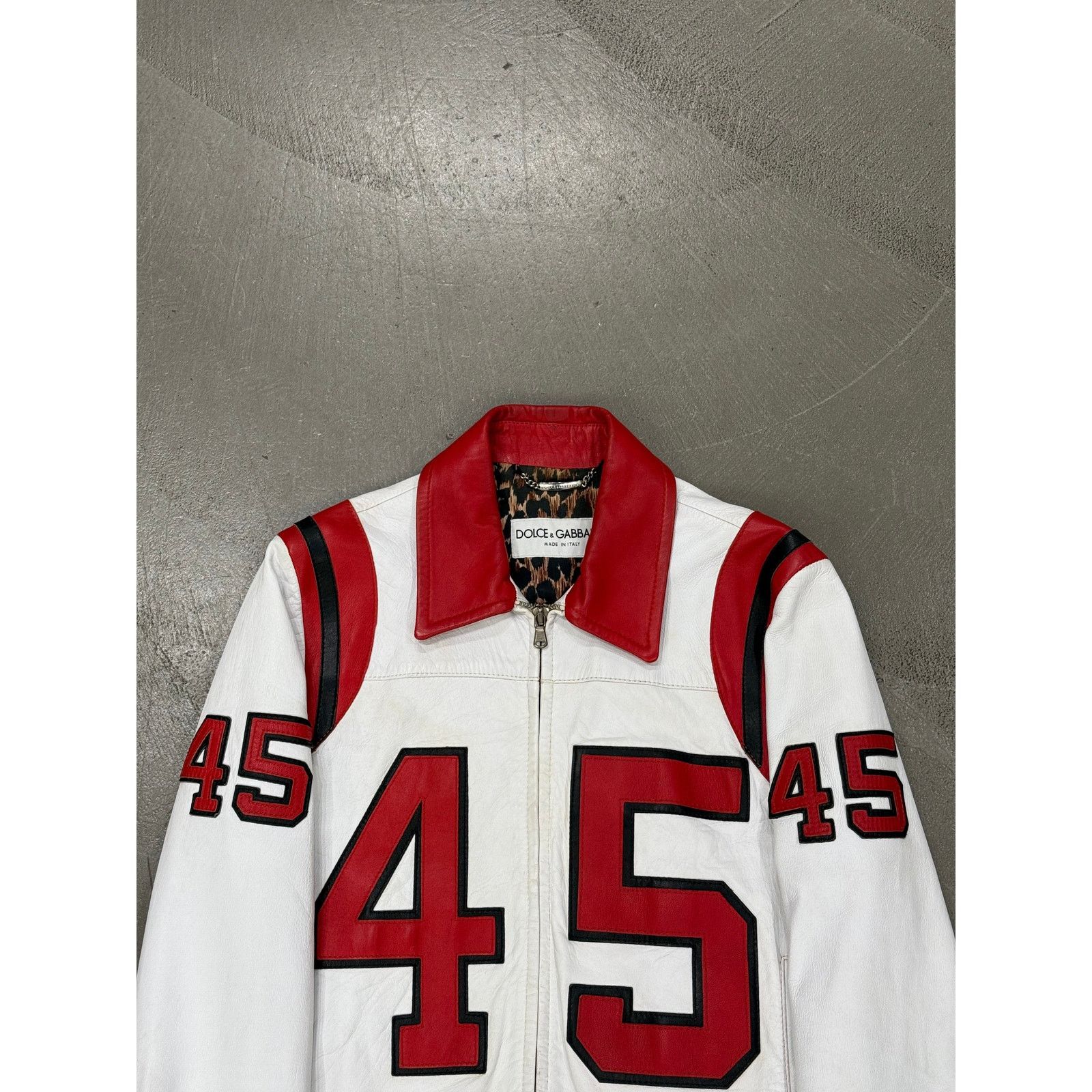 Dolce & Gabbana 2001 Dolce & Gabbana “45” runway leather racing jacket Size US S / EU 44-46 / 1 - 4 Thumbnail