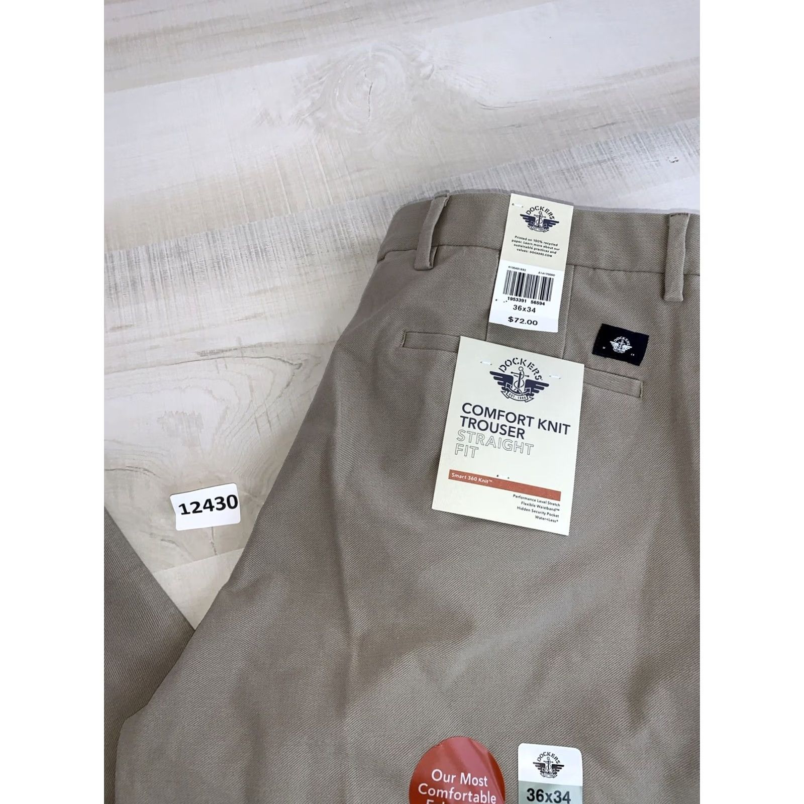 Dockers VINTAGE Dockers Comfort Knit Trouser Straight Fit Mens 36x34 NWT-12430 Size US 36 / EU 52 - 2 Thumbnail