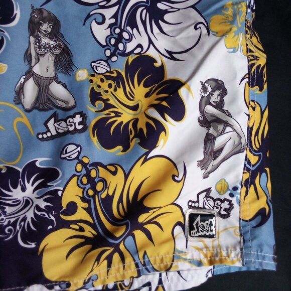 Lost Enterprises Vintage Y2K Lost Enterprises Skate Surf Board Shorts Swim Size US 36 / EU 52 - 2 Thumbnail