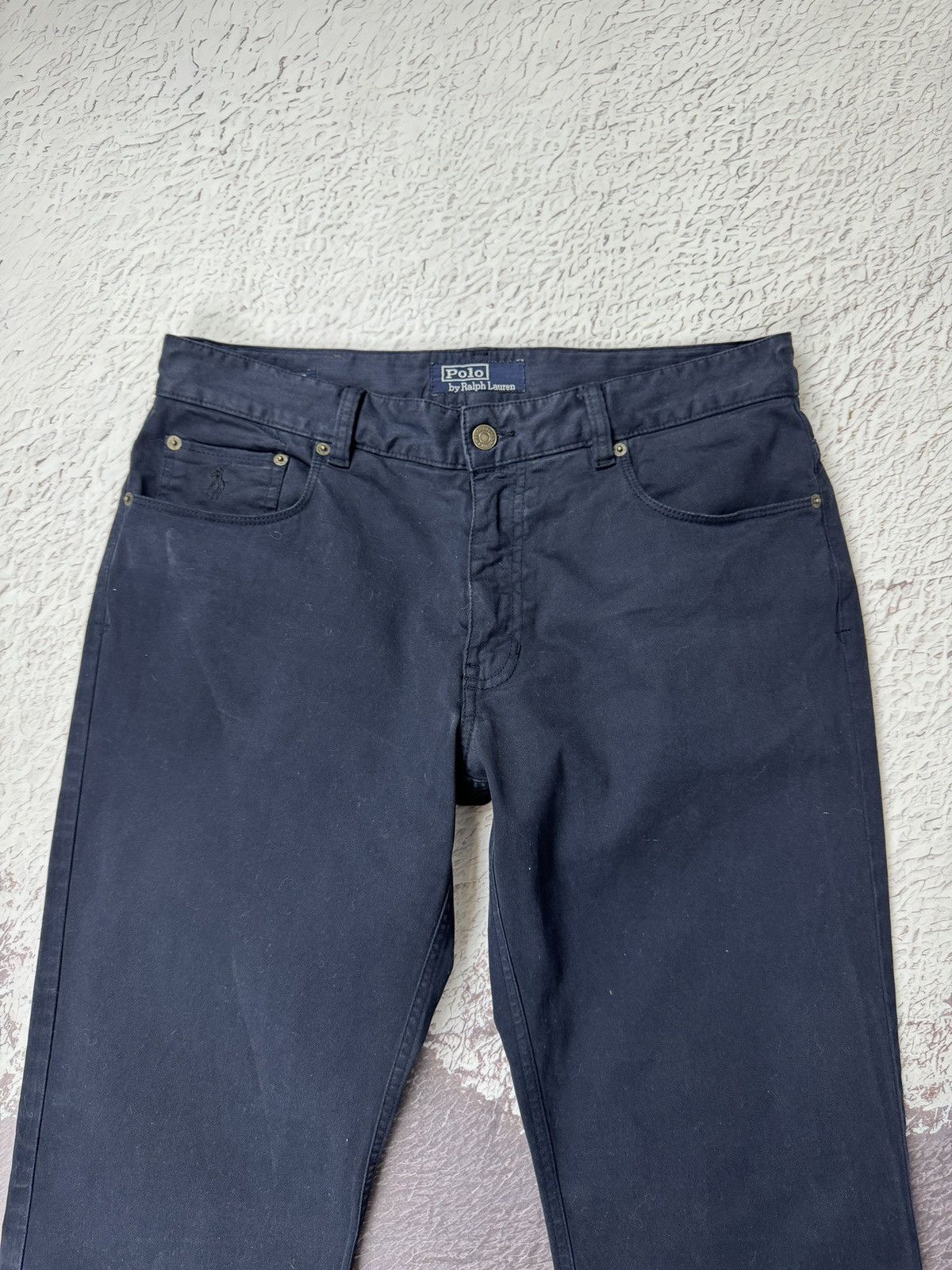 Polo Ralph Lauren Polo Ralph Lauren navy blue vintage slim chino pants Size US 34 / EU 50 - 6 Thumbnail