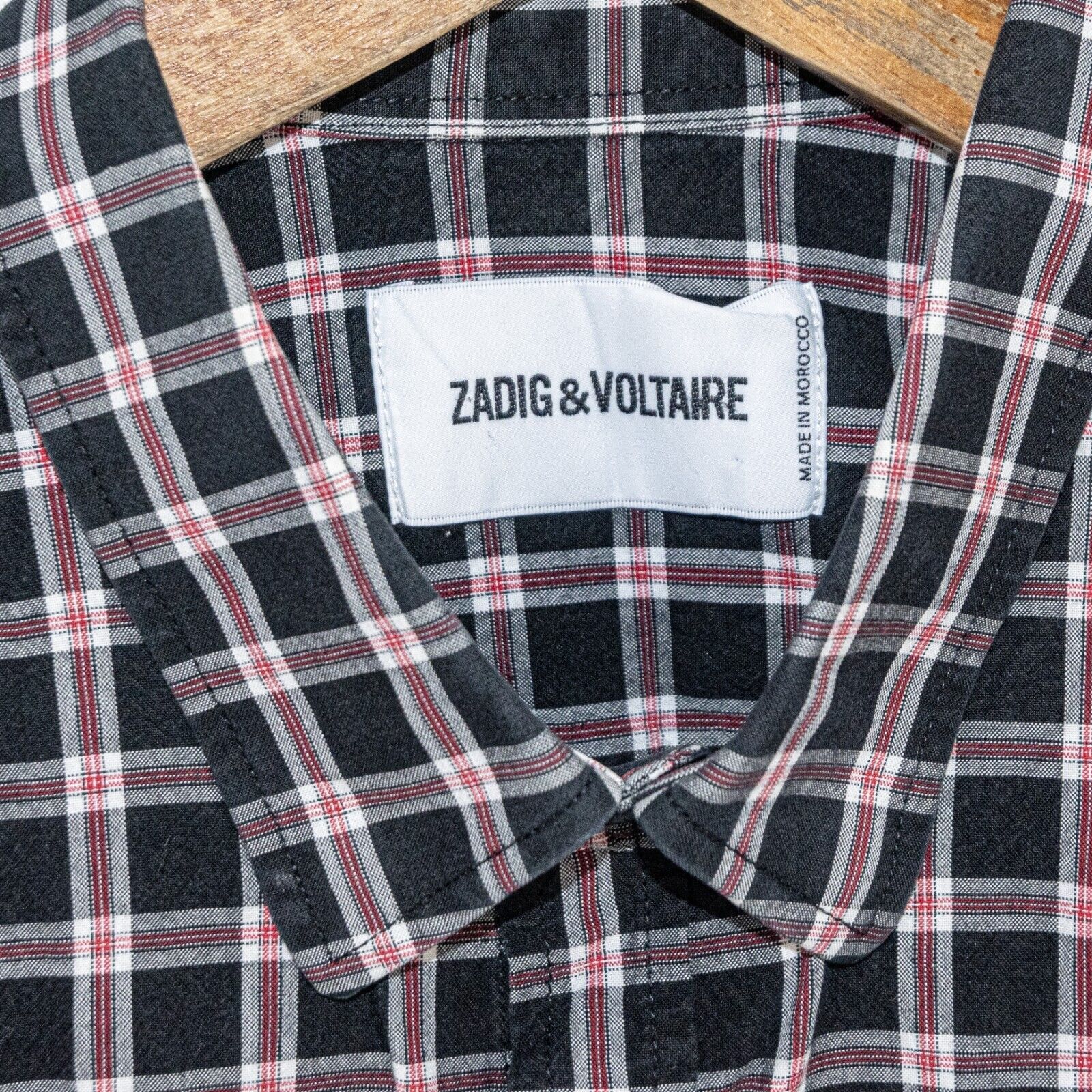 Zadig & Voltaire Zadig & Voltaire Men's Button up Shirt in Black Red Check Size US M / EU 48-50 / 2 - 3 Thumbnail