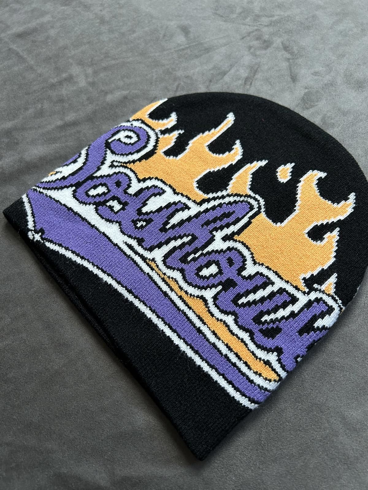 Japanese Brand Rare Sosshouse Flame No Cuff Knit Beanie Hat Black OS Size ONE SIZE - 3 Thumbnail