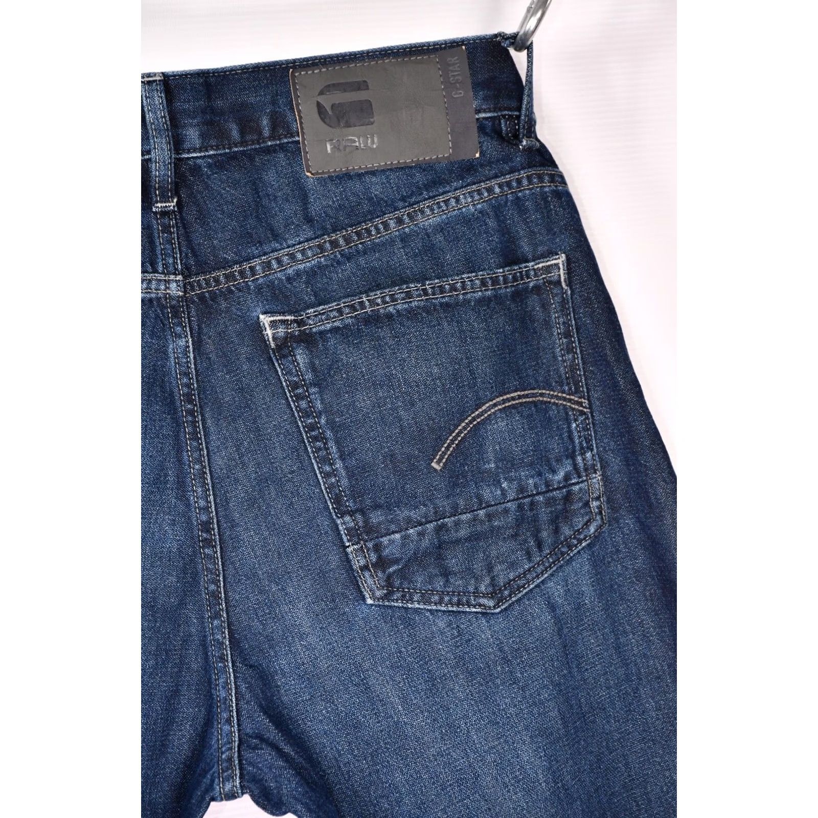 G-Star G-Star RAW Triple A Regular Straight Jeans W32/L32 Men Blue Cotton Denim 100% Cotton Classic Fit Size 32 (Vintage No) Mens Size US 32 / EU 48 - 5 Thumbnail
