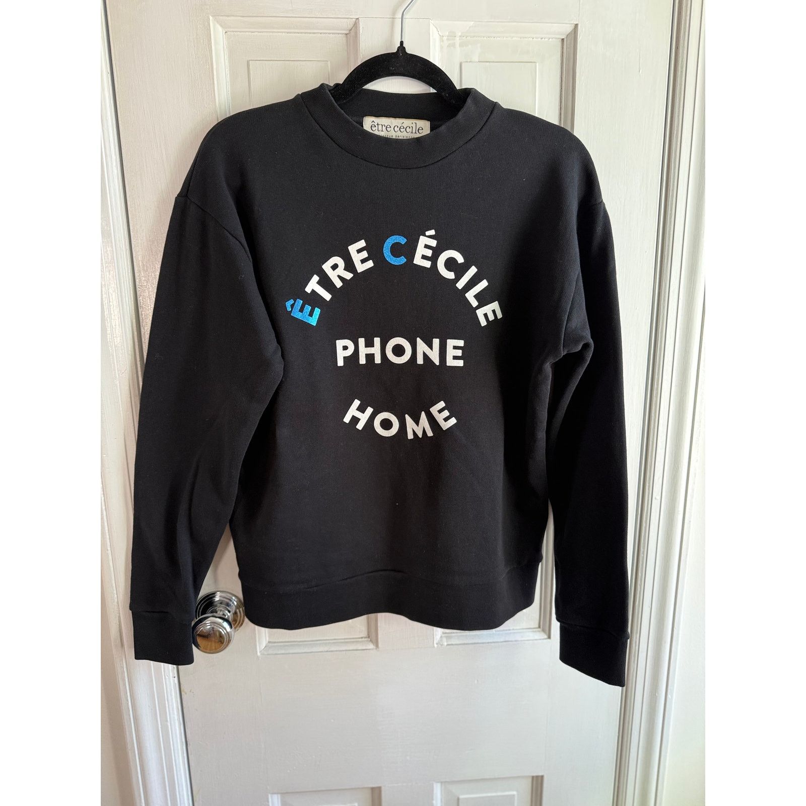 Other Être Cécile "Phone Home" Print Sweatshirt - Black - Small Size S / US 4 / IT 40 - 1 Thumbnail