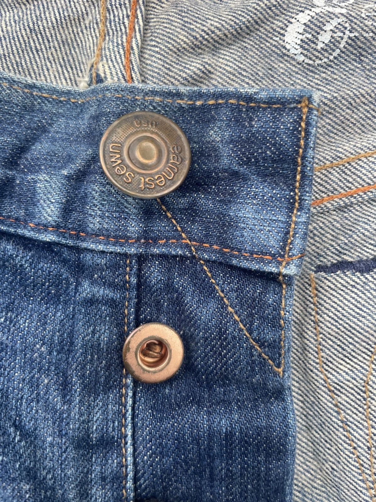 Earnest Sewn Earnest Sewn Flare Distresed Jeans Size US 35 - 20 Thumbnail