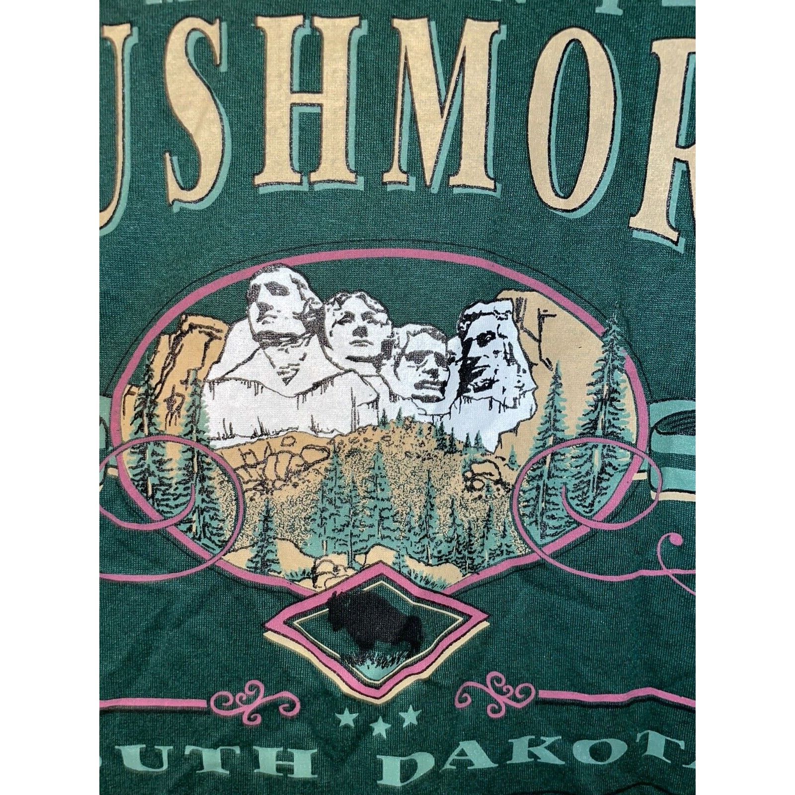 Jerzees Vintage Test Print Shirt Mount Rushmore Maine Naples Tee 90s Size US L / EU 52-54 / 3 - 2 Thumbnail