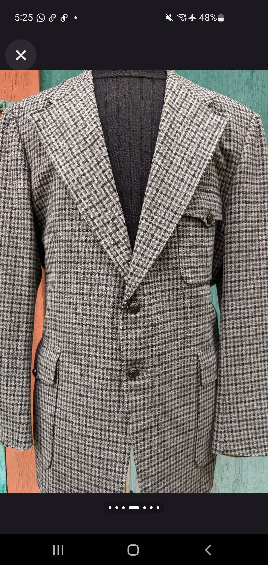 Other Vintage houndstooth hunting blazer with patch pockets Size 44L - 11 Thumbnail