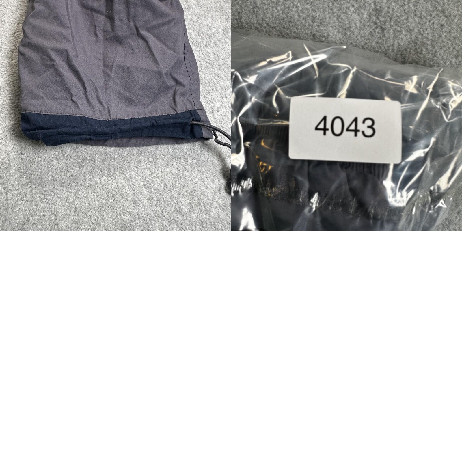 Nike VINTAGE Nike Track Pants Mens Large Gray Navy Elastic Lined Drawstring Warmup Size US 33 - 9 Thumbnail