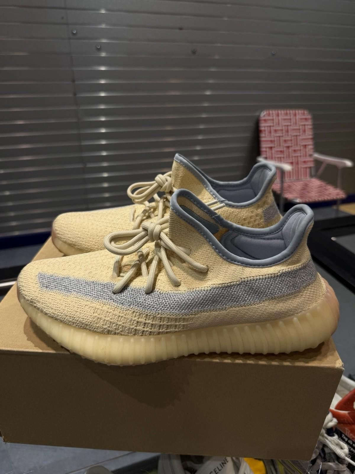 Adidas Size 8.5 - Adidas Yeezy Boost 350 V2 Linen Sneakers FY5158 Size US 8.5 / EU 41-42 - 6 Thumbnail