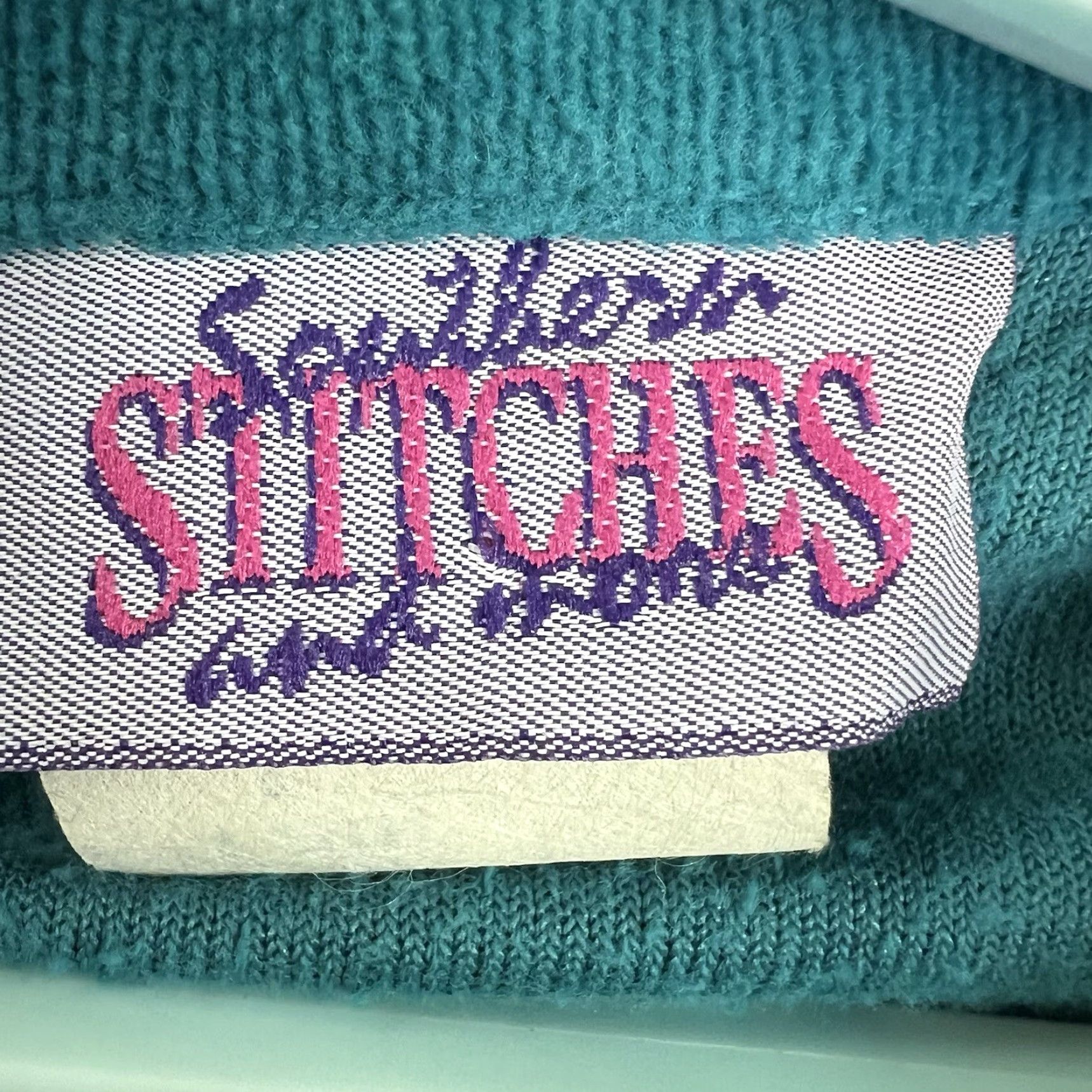 Vintage VINTAGE Southern Stitches Metallic Embroidered Jacket Womens S/M Turquoise 90s Casual Size S / US 4 / IT 40 - 6 Thumbnail