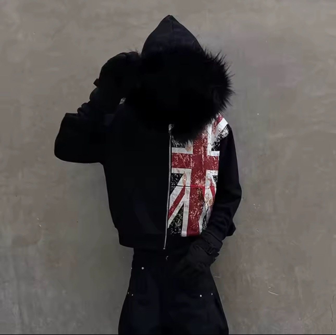 Other United Kingdom Flag Fur Hoodie Size US XL / EU 56 / 4 - 2 Thumbnail