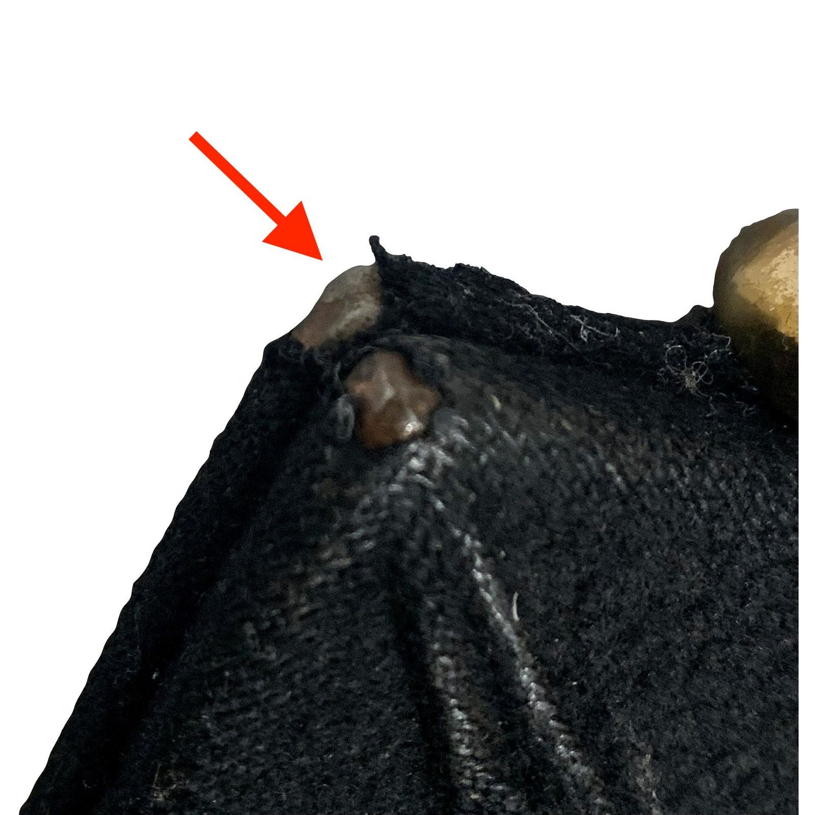 Vintage 40s 50s Chic Long Vertical Black Wool Top Handle Bag Size ONE SIZE - 10 Thumbnail