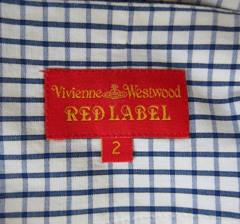 Vivienne Westwood Blue White Plaid Bow Short Sleeve Shirt - dmc Size US M / EU 48-50 / 2 - 1 Thumbnail
