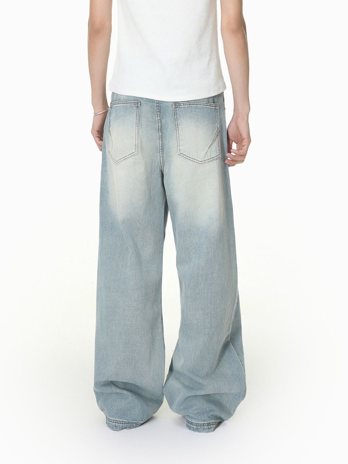 Other Men's Japanese-Style Retro Wide-Leg Straight-Fit Jeans Size US 32 / EU 48 - 5 Thumbnail