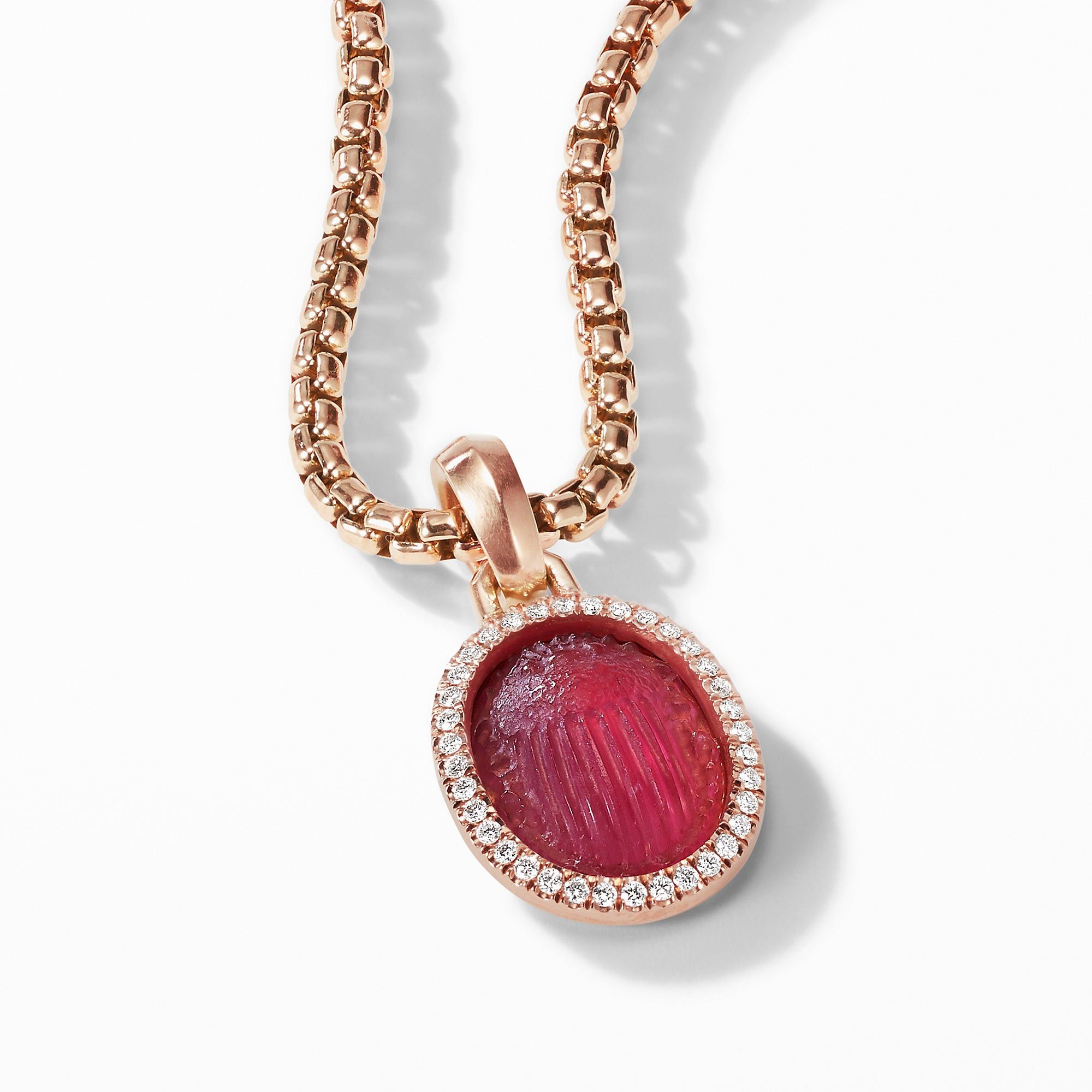 David Yurman o1w1db10525 D16669D Amulet in 18K Rose Gold and Pave Diamond Size ONE SIZE - 2 Thumbnail