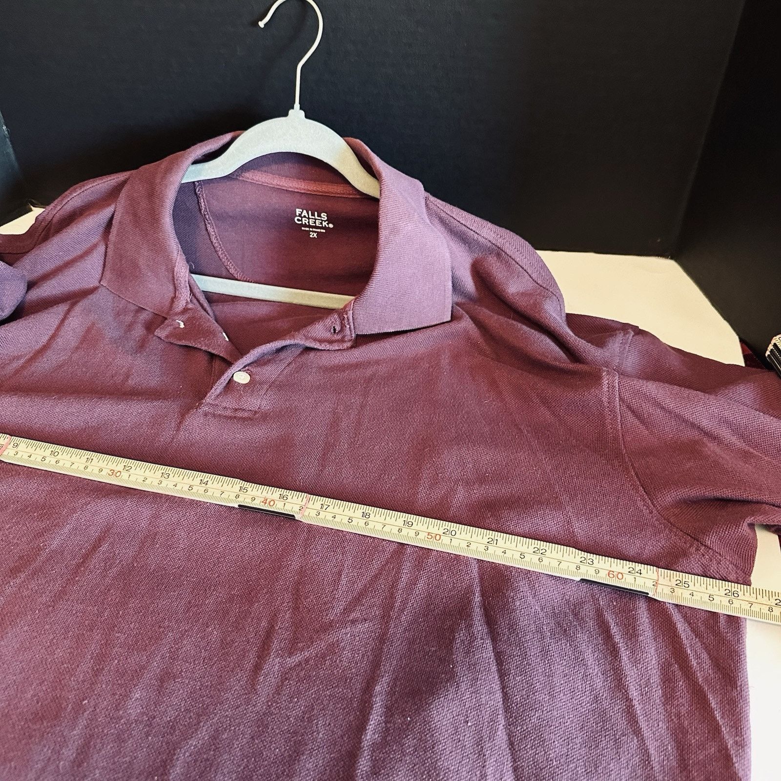 Other Falls Creek 2XL Polo Maroon 100% Cotton Short Sleeve Golf Size US XXL / EU 58 / 5 - 9 Thumbnail