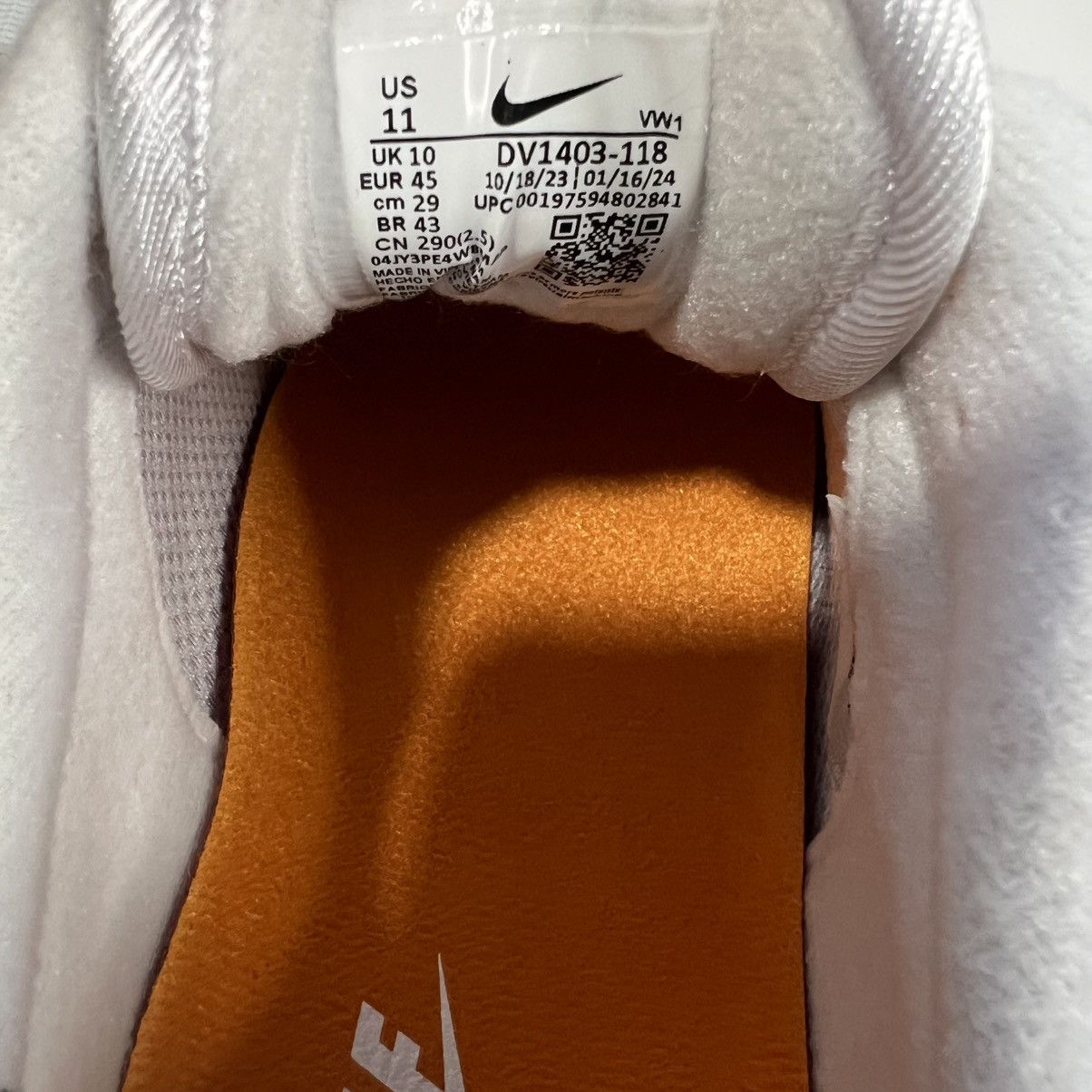 Nike Nike Air Max 1 '86 OG G Spikeless Golf Shoes Orange 11 Size US 11 / EU 44 - 7 Thumbnail