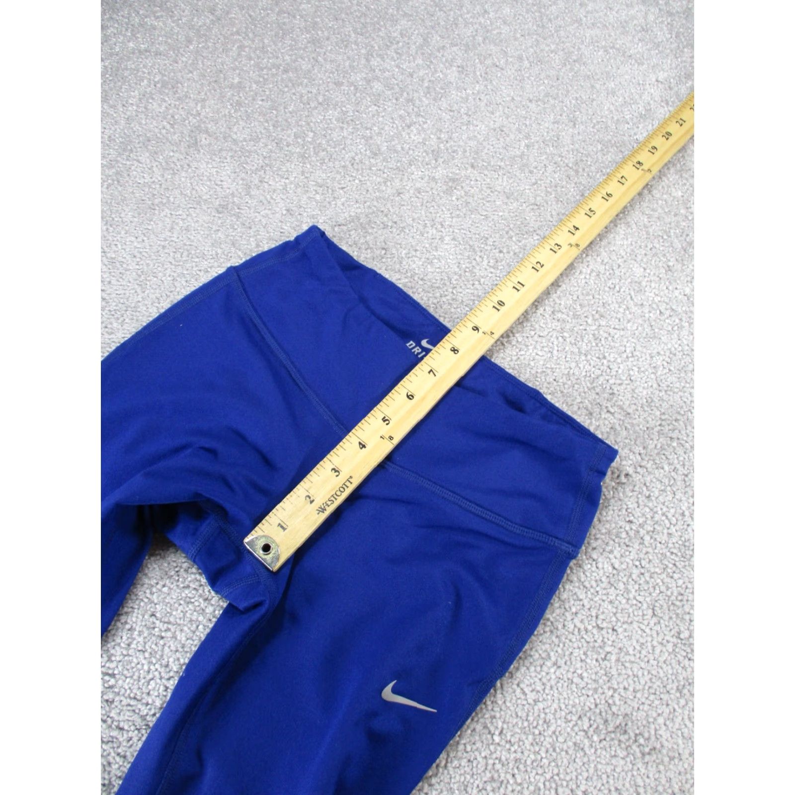 Nike VINTAGE? No. Nike Leggings Women XS Dri-Fit Blue Cropped Athletic Fit Activewear Gym Running Yoga Size 26" / US 2 / IT 38 - 6 Thumbnail