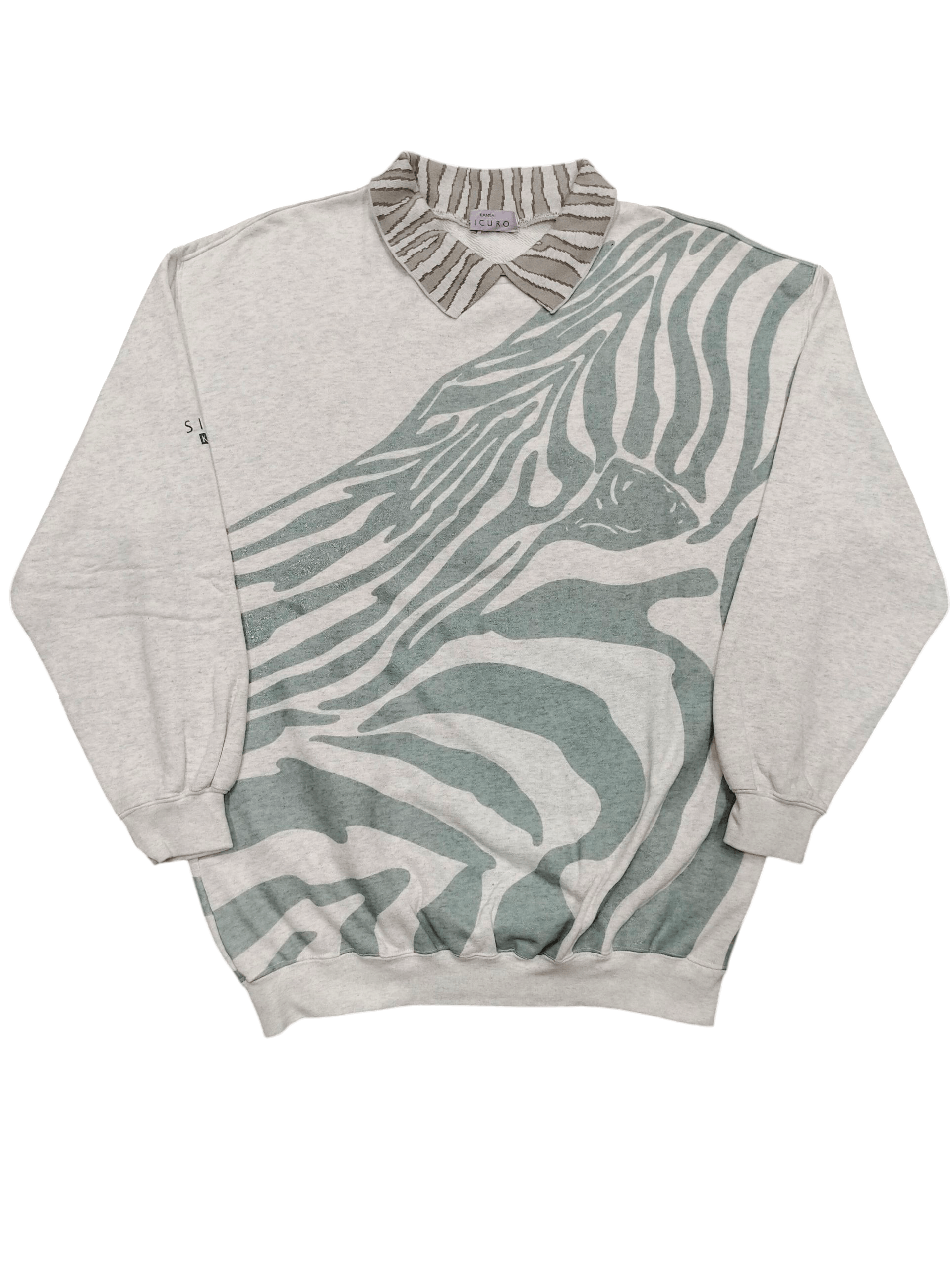 Kansai Yamamoto 90s Kansai SICURO- Archive Abstract Zebra Graphic Sweatshirt Size US L / EU 52-54 / 3 - 1 Thumbnail