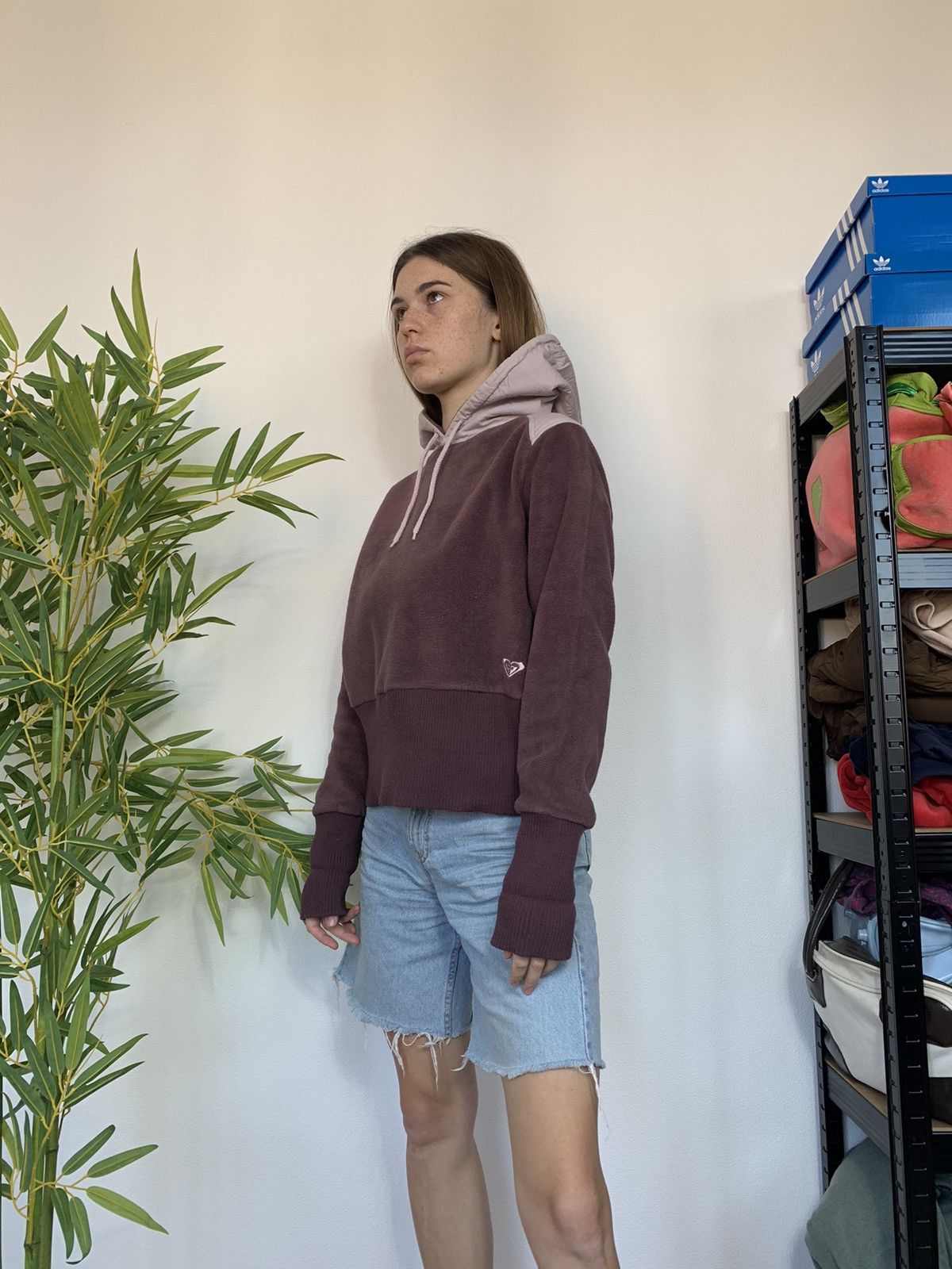 Quiksilver VINTAGE ROXY QUICKSILVER TEDDY STYLE 2000s HOODIE Size S / US 4 / IT 40 - 6 Thumbnail