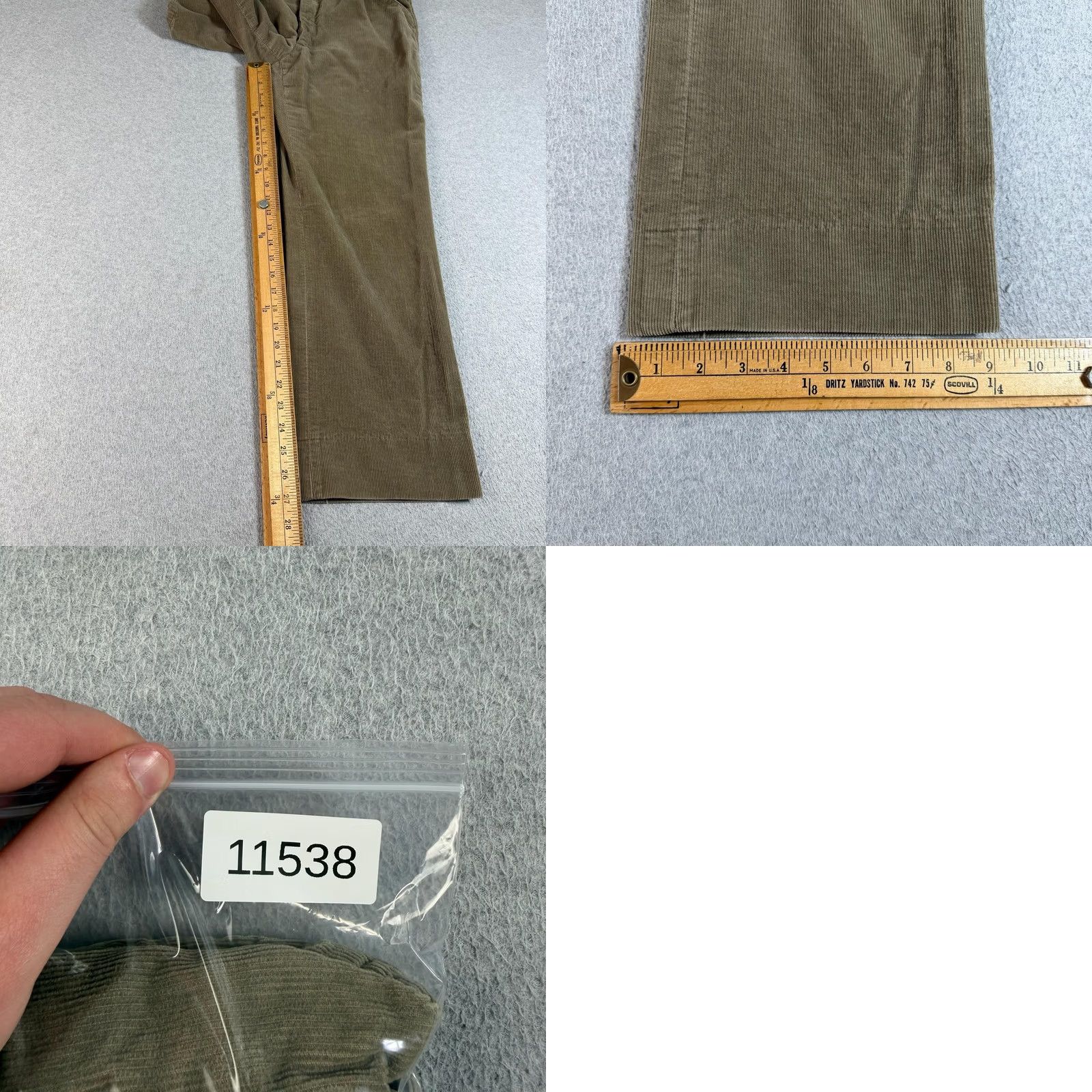 Polo Ralph Lauren VINTAGE Polo Ralph Lauren Corduroy Pants Mens 32x27 Brown Chino Heritage Relaxed Straight Front Pockets Casual Fall Men Size US XS / EU 42 / 0 - 8 Thumbnail