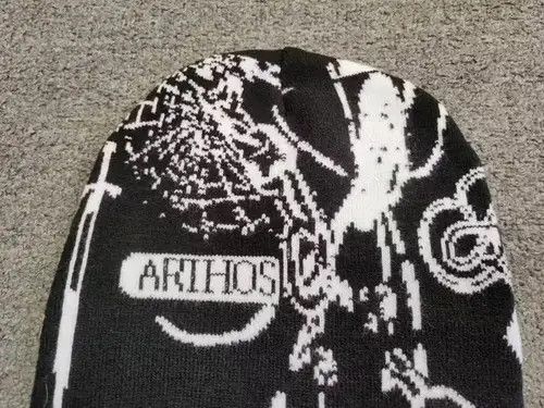 Other Spider Web Sword Graphic No Cuff Beanie Hat Black Size ONE SIZE - 2 Thumbnail