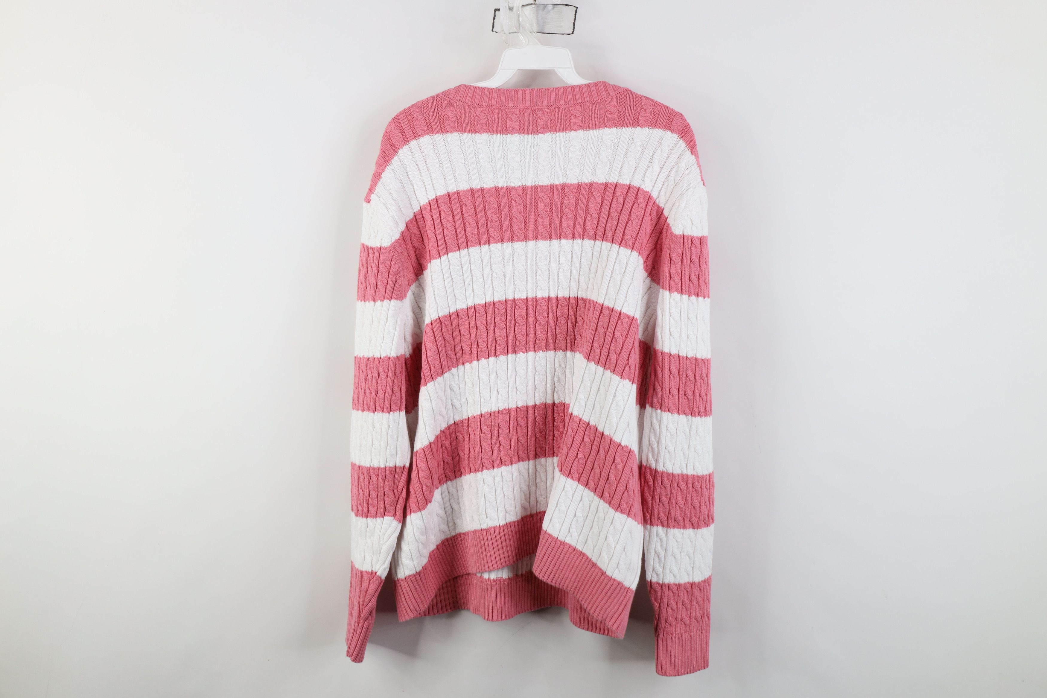 Lands' End Vintage Lands End Ribbed Chunky Cable Knit Crewneck Sweater Size XL / US 12-14 / IT 48-50 - 10 Thumbnail