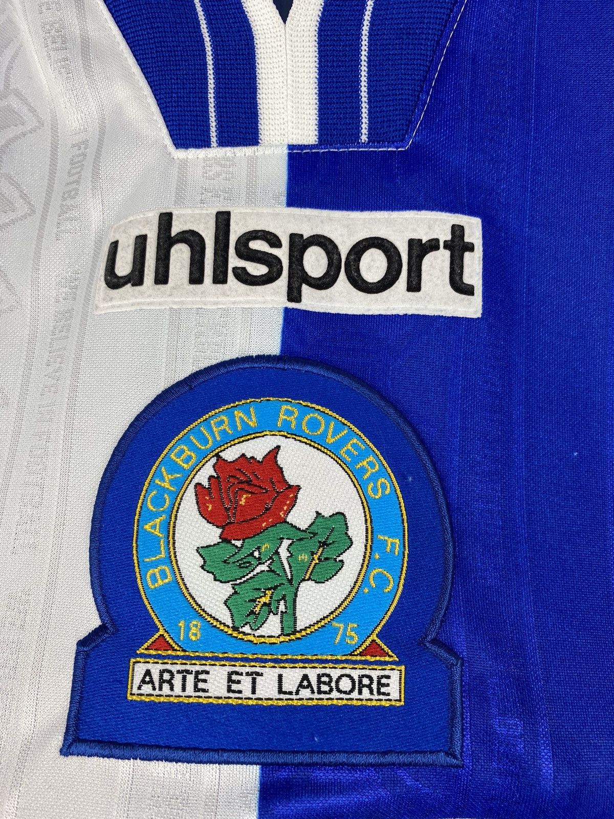 Vintage Blackburn Rovers 1998 2000 Home Uhlsport Football Jersey PSG Size US L / EU 52-54 / 3 - 3 Thumbnail