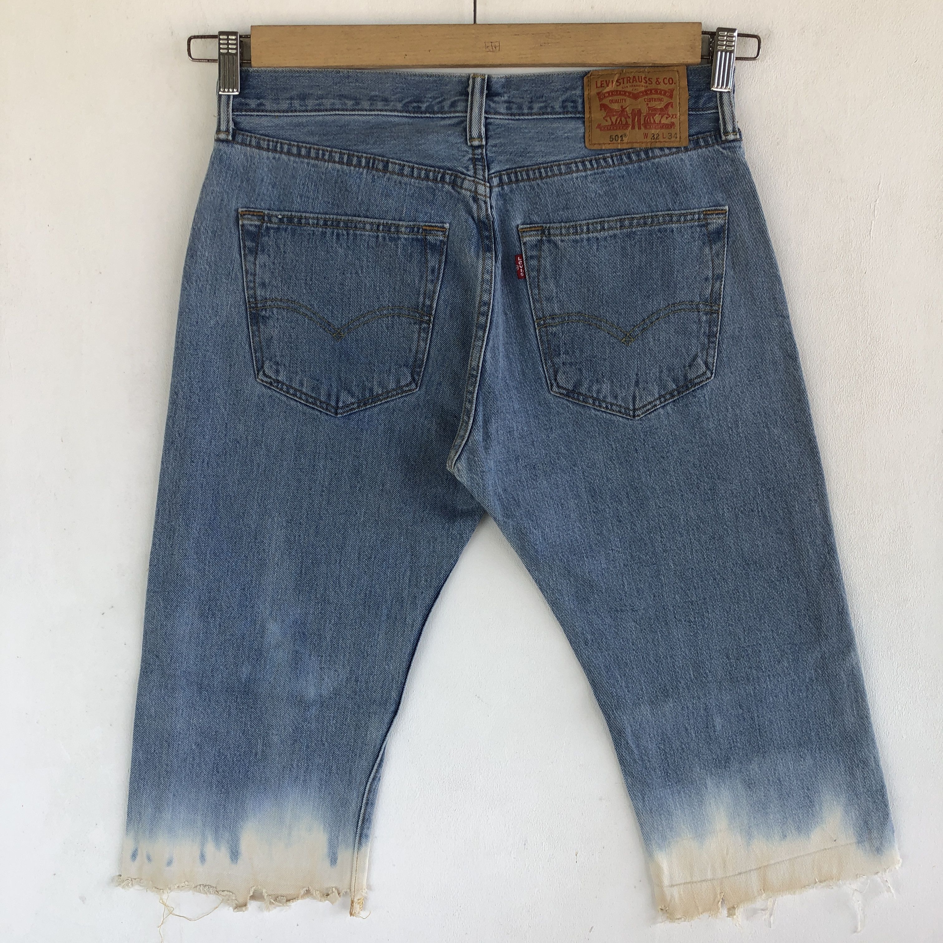 Levi's Vintage Levis 501 Bleach Short Jeans Levis Cut-Off Denim Size US 30 / EU 46 - 2 Thumbnail