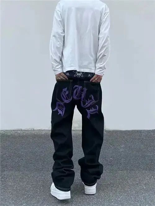 Japanese Brand pattern y2k hiphop jeans Size US 30 / EU 46 - 1 Thumbnail