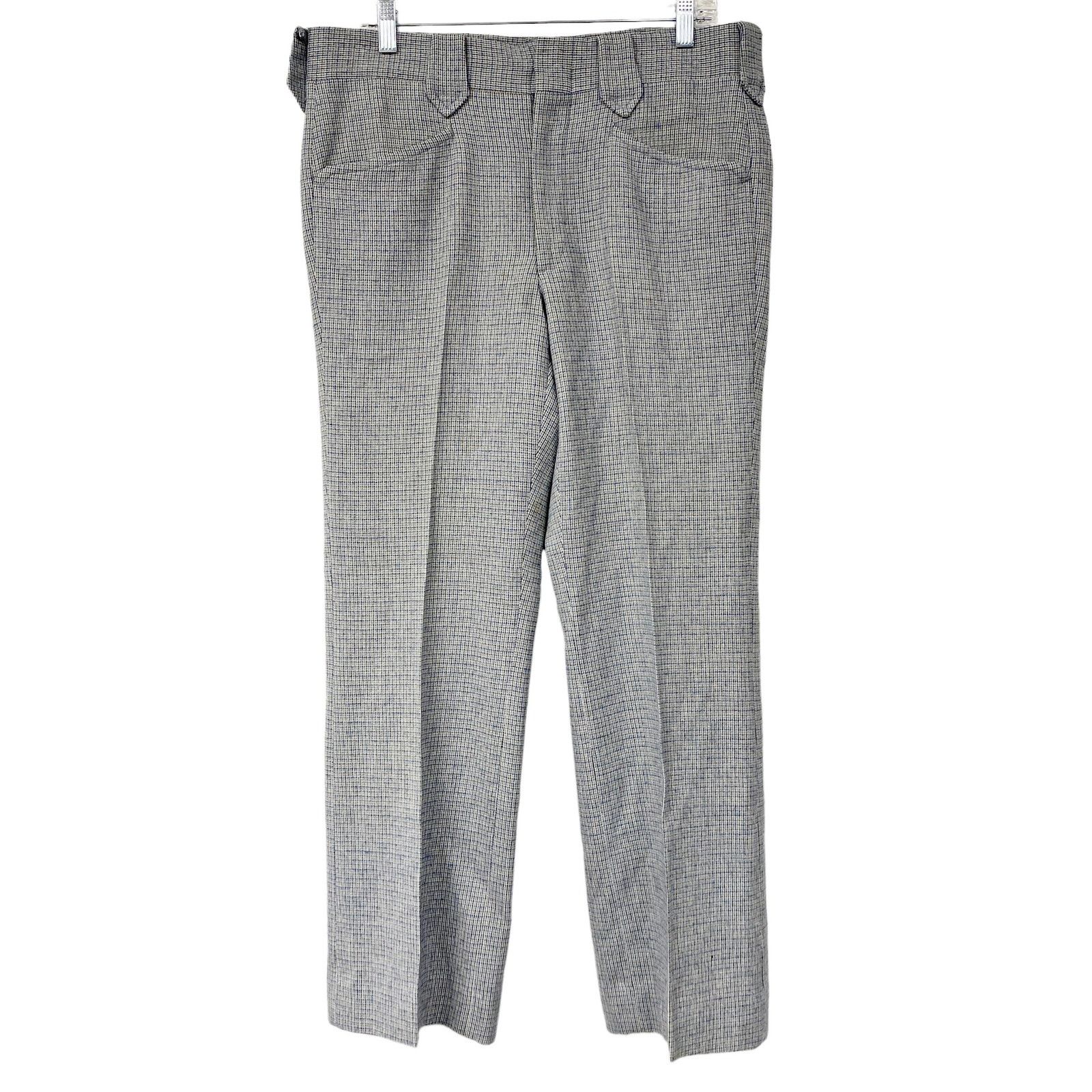 Pendleton Vintage Pendleton Mens Wool Plaid 70s Trousers Pants Size 35" - 2 Thumbnail