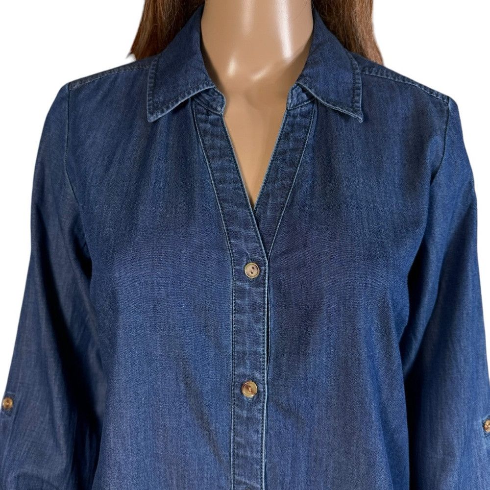 Other NWT New Susan Graver Denim Ombre Long Sleeve Shirt Size XXS Size XXS / US 00 / IT 34 - 3 Thumbnail