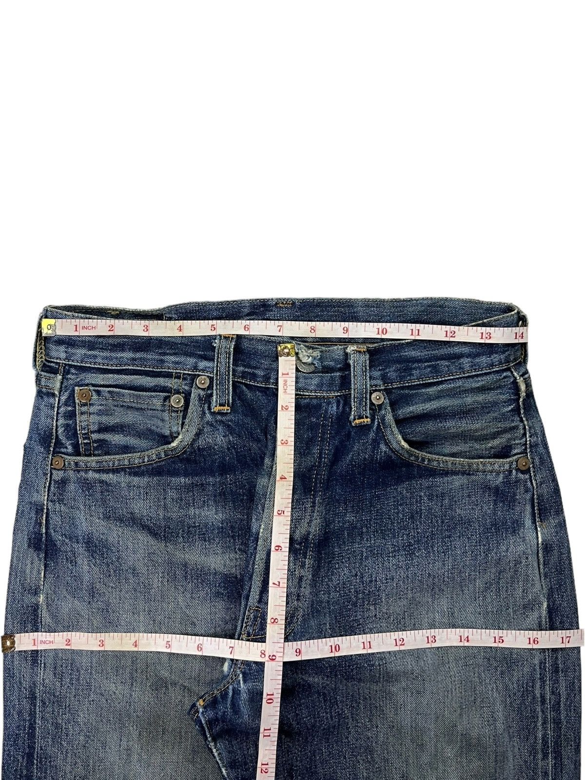 Levi's Vintage 80s Levis 501 Selvedge Big E Loose Jeans Button 555 Size US 28 / EU 44 - 14 Thumbnail
